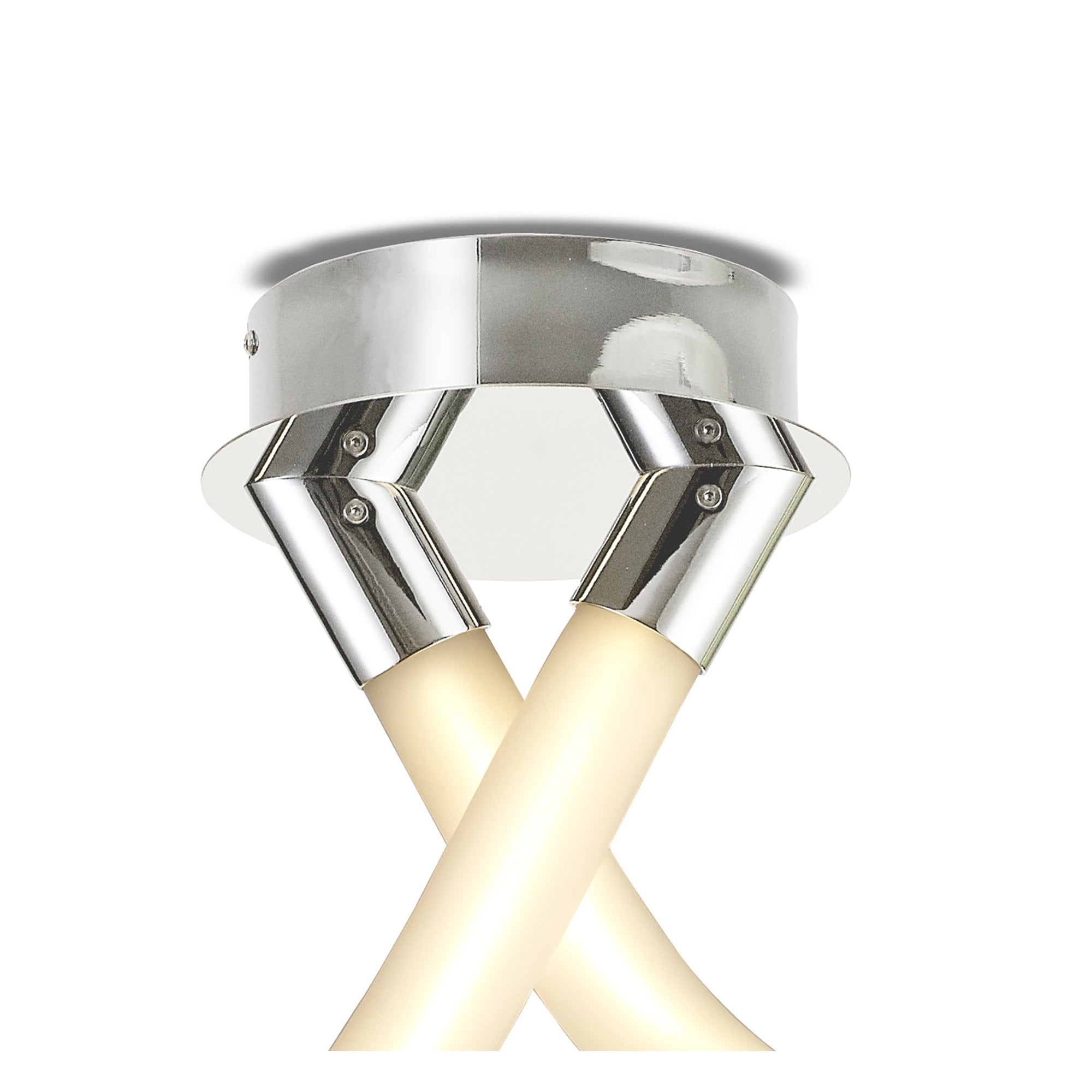 M6723 Armonia Semi Flush Bow 50W LED Polished Chrome Frosted Acrylic
