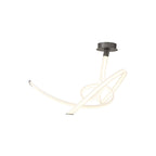 M6791 Armonia Semi Flush Medium Ribbons Dimmable 60W LED Titanium/Frosted Acrylic
