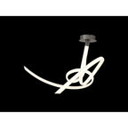 M6791 Armonia Semi Flush Medium Ribbons Dimmable 60W LED Titanium/Frosted Acrylic