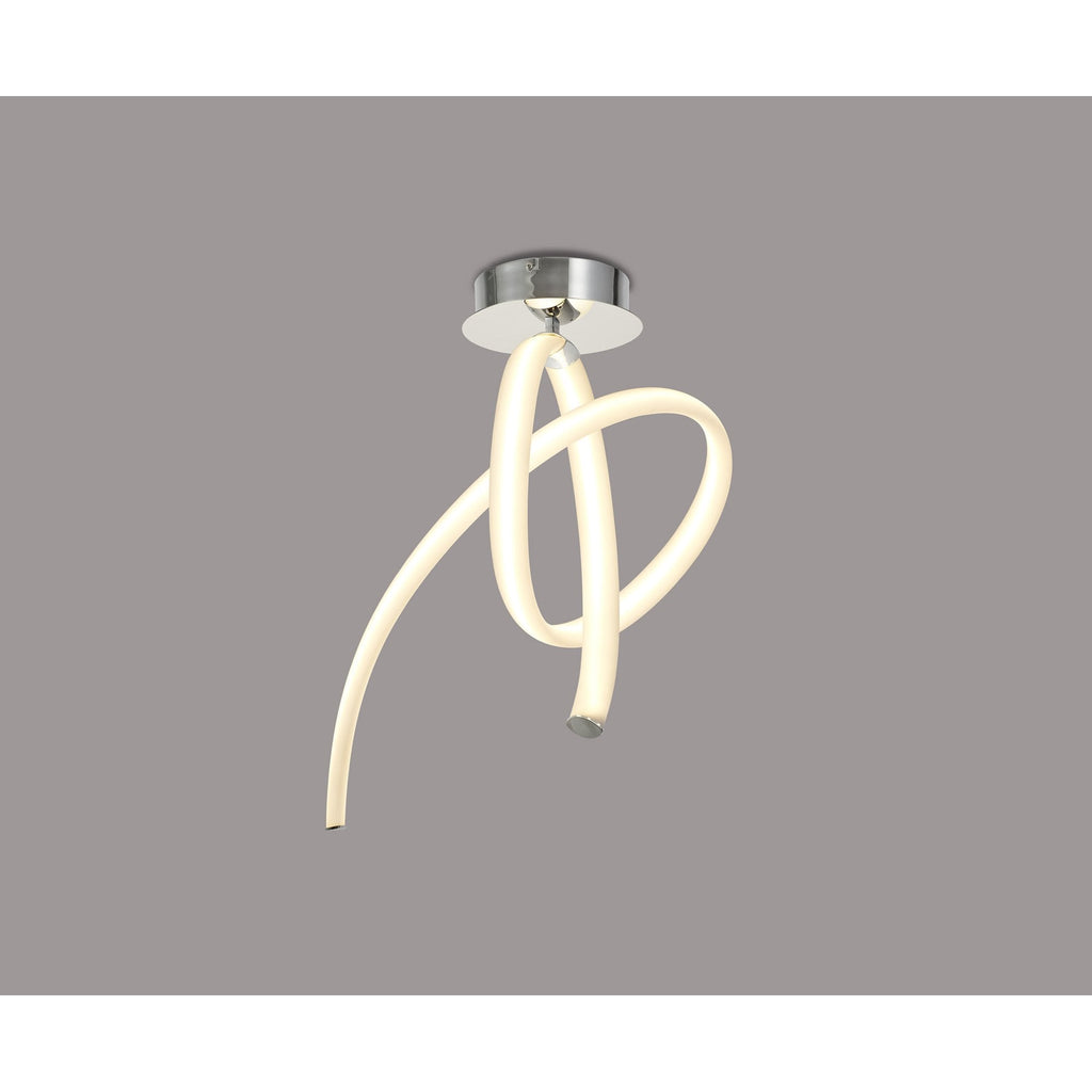 M6724 Armonia Semi Flush Vertical 40W LED Polished Chrome/Frosted Acrylic