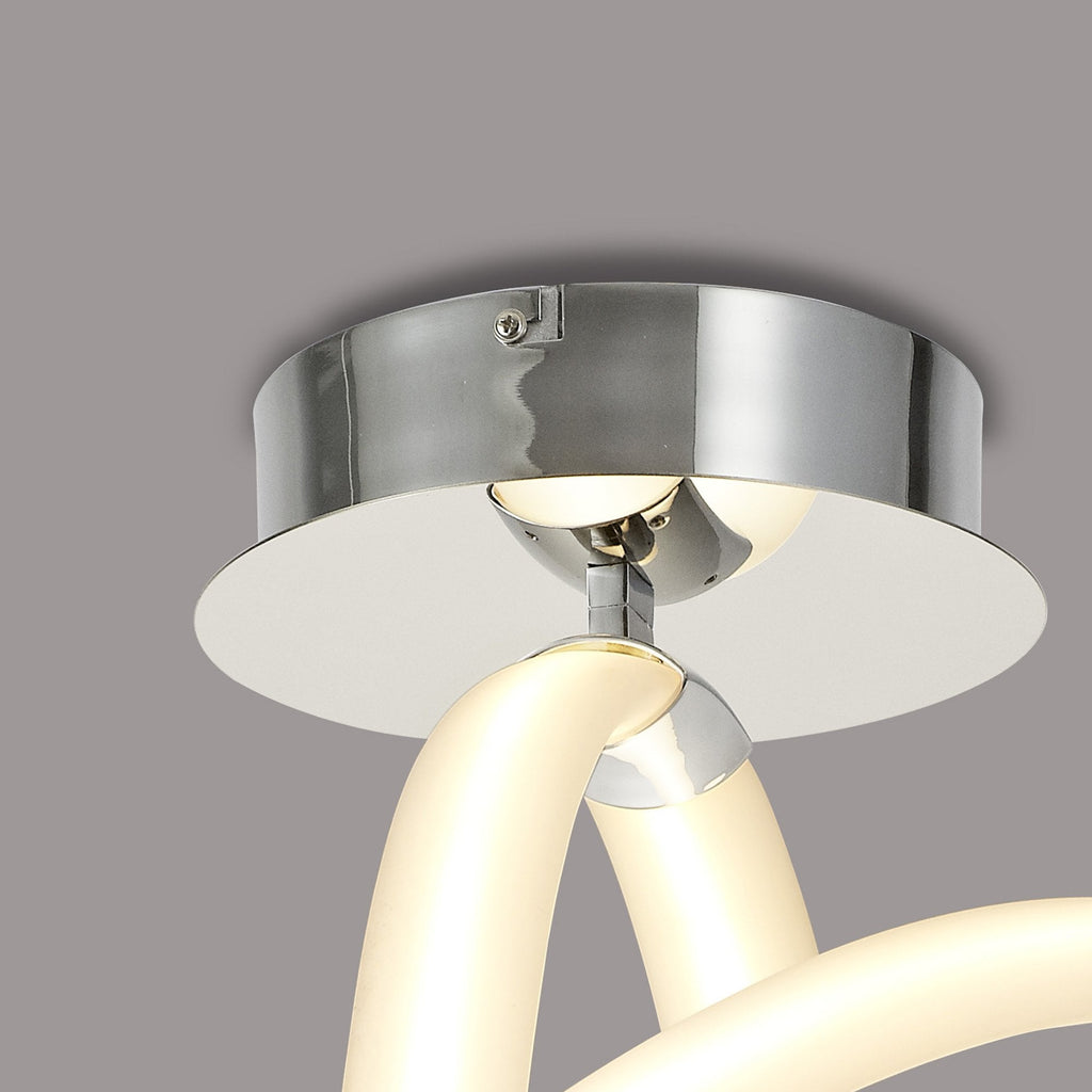M6724 Armonia Semi Flush Vertical 40W LED Polished Chrome/Frosted Acrylic