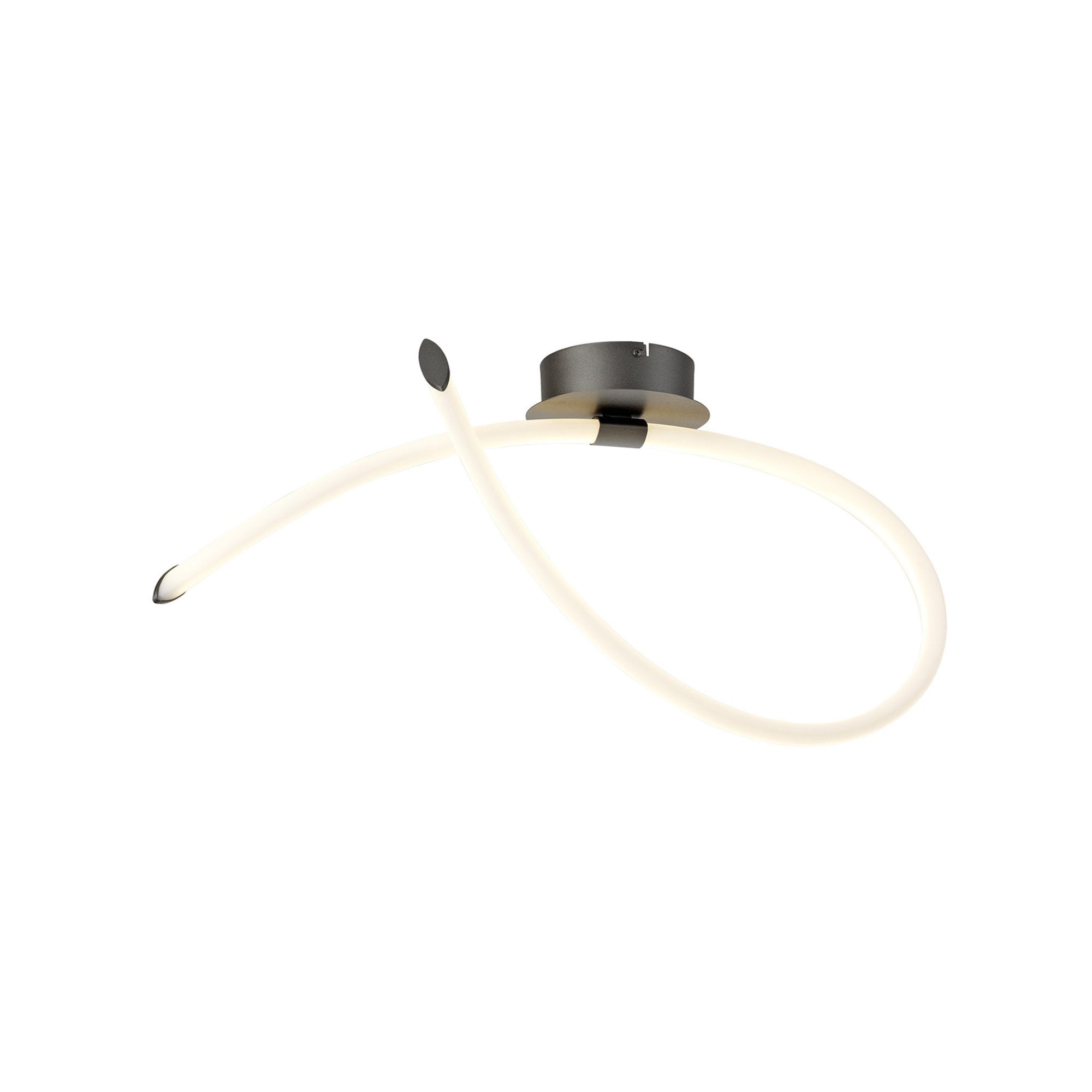 M6795 Armonia Semi Flush Loop Dimmable 25W LED Titanium/Frosted Acrylic