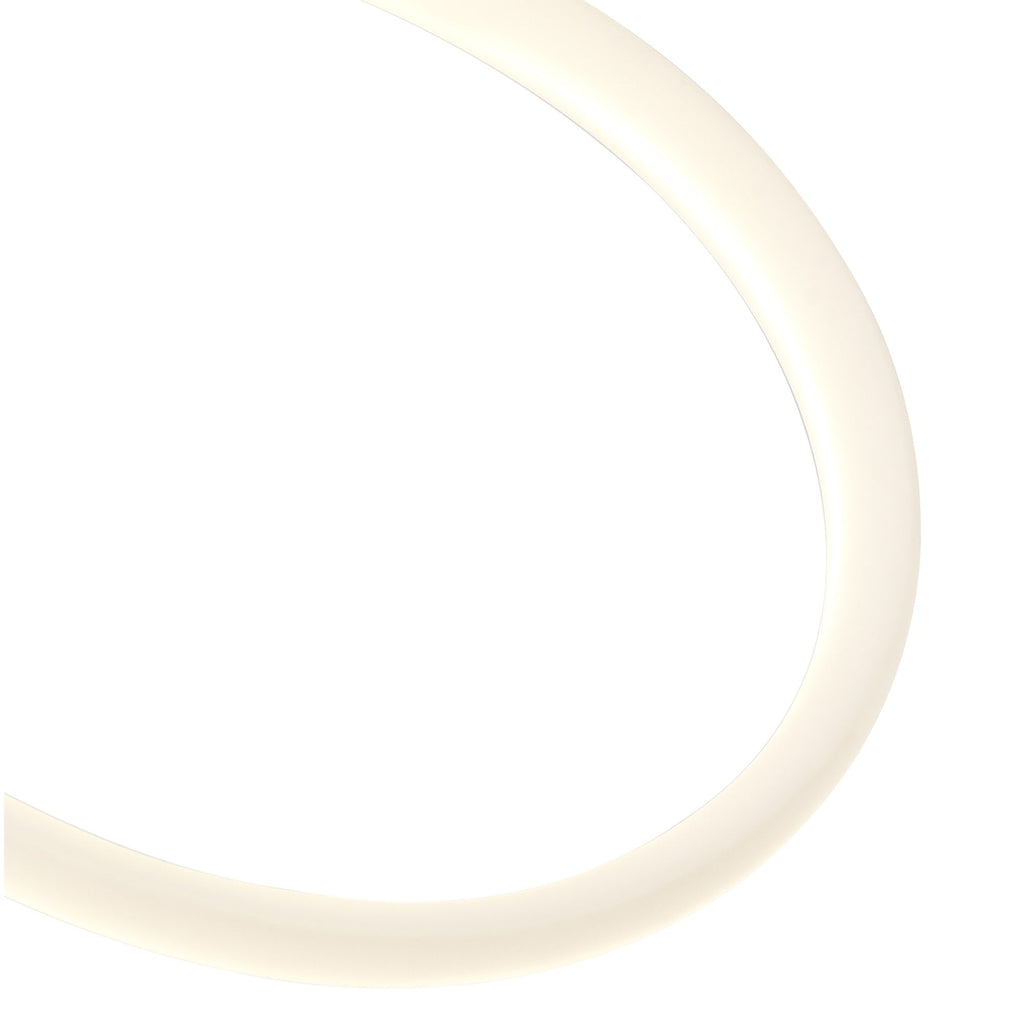 M6795 Armonia Semi Flush Loop Dimmable 25W LED Titanium/Frosted Acrylic