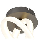 M6794 Armonia Semi Flush Vertical Dimmable 40W LED Titanium/Frosted Acrylic
