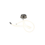 M6801 Armonia Semi Flush Curl Dimmable 40W LED Titanium/Frosted Acrylic