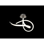 M6801 Armonia Semi Flush Curl Dimmable 40W LED Titanium/Frosted Acrylic
