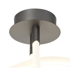 M6801 Armonia Semi Flush Curl Dimmable 40W LED Titanium/Frosted Acrylic