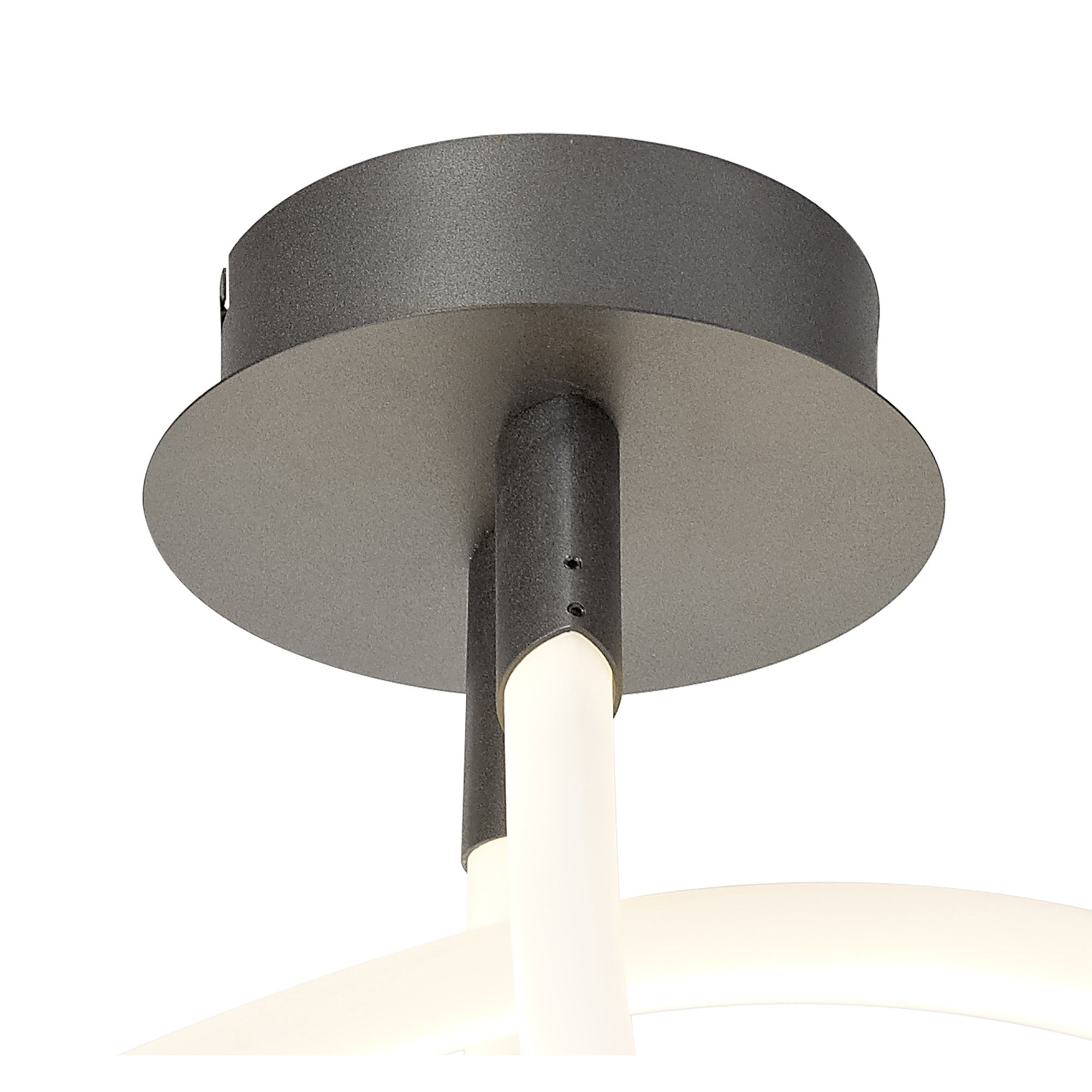 M6801 Armonia Semi Flush Curl Dimmable 40W LED Titanium/Frosted Acrylic