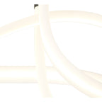 M6801 Armonia Semi Flush Curl Dimmable 40W LED Titanium/Frosted Acrylic