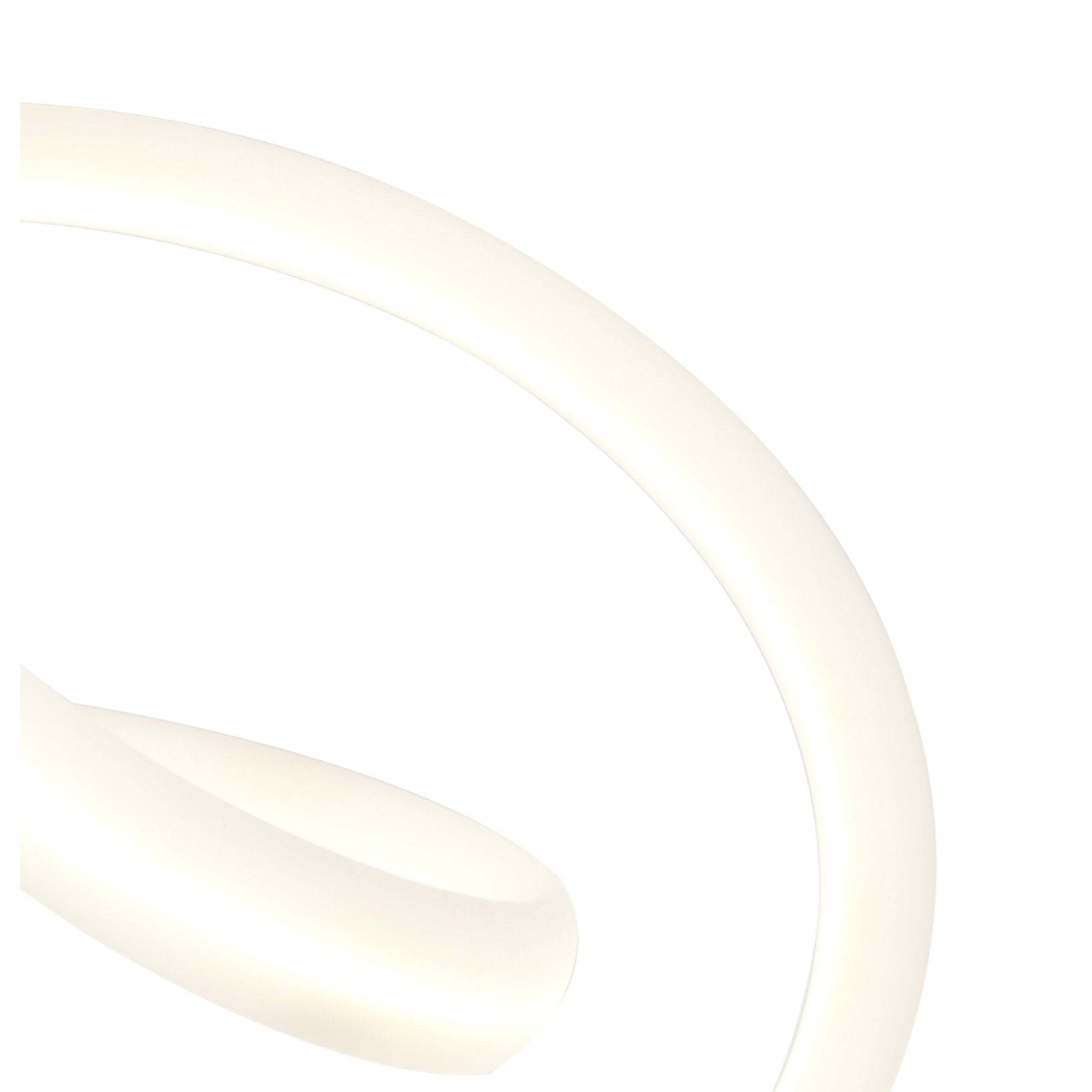 M6801 Armonia Semi Flush Curl Dimmable 40W LED Titanium/Frosted Acrylic