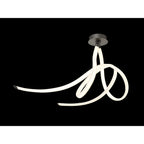 M6790 Armonia Semi Flush Large Ribbons Dimmable 60W LED Titanium/Frosted Acrylic