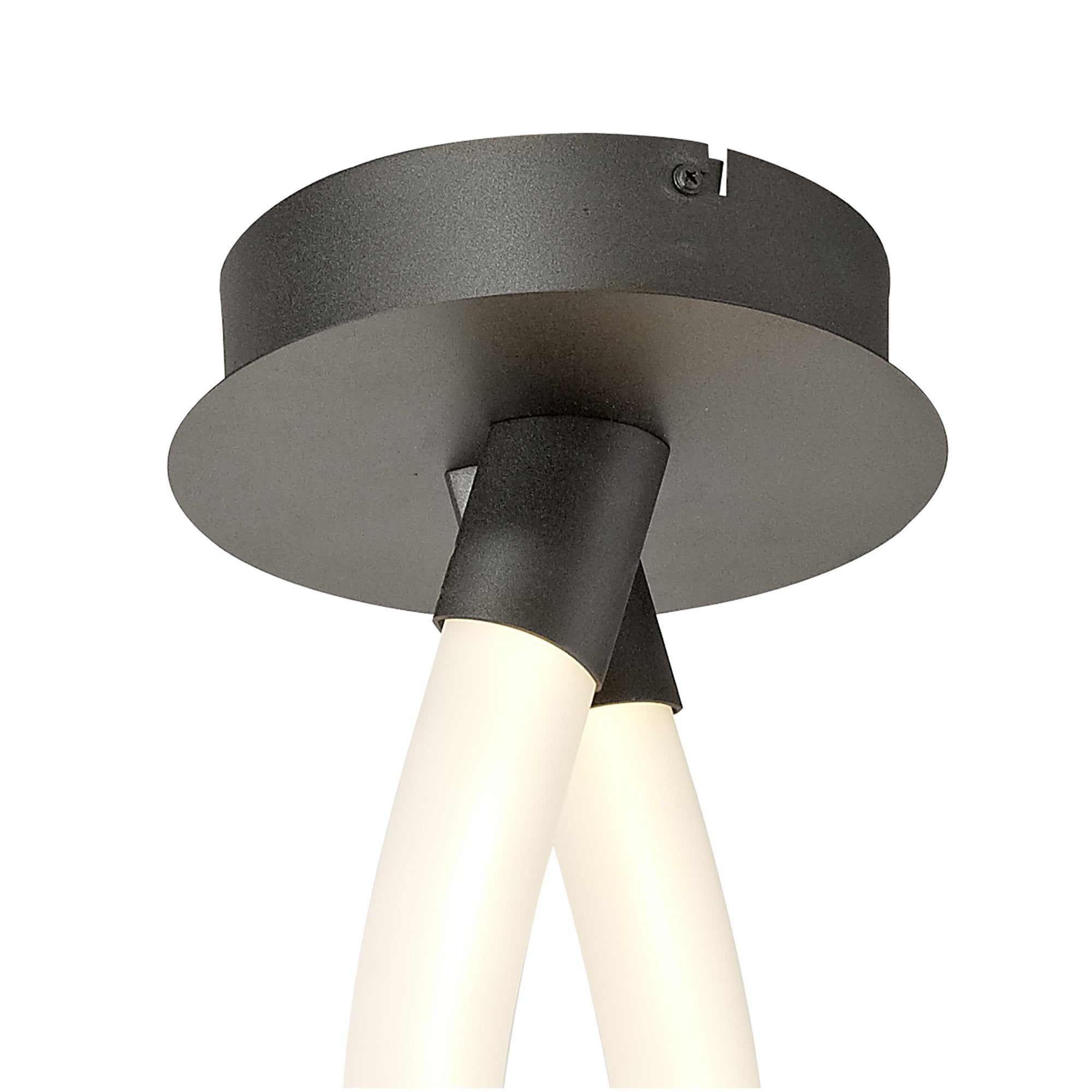 M6790 Armonia Semi Flush Large Ribbons Dimmable 60W LED Titanium/Frosted Acrylic