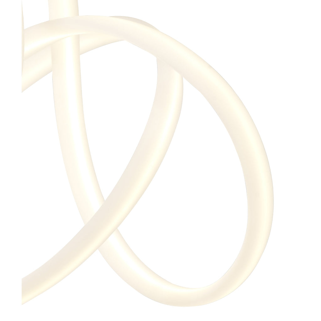 M6790 Armonia Semi Flush Large Ribbons Dimmable 60W LED Titanium/Frosted Acrylic