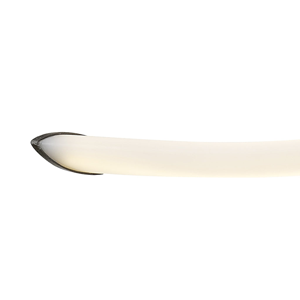 M6790 Armonia Semi Flush Large Ribbons Dimmable 60W LED Titanium/Frosted Acrylic