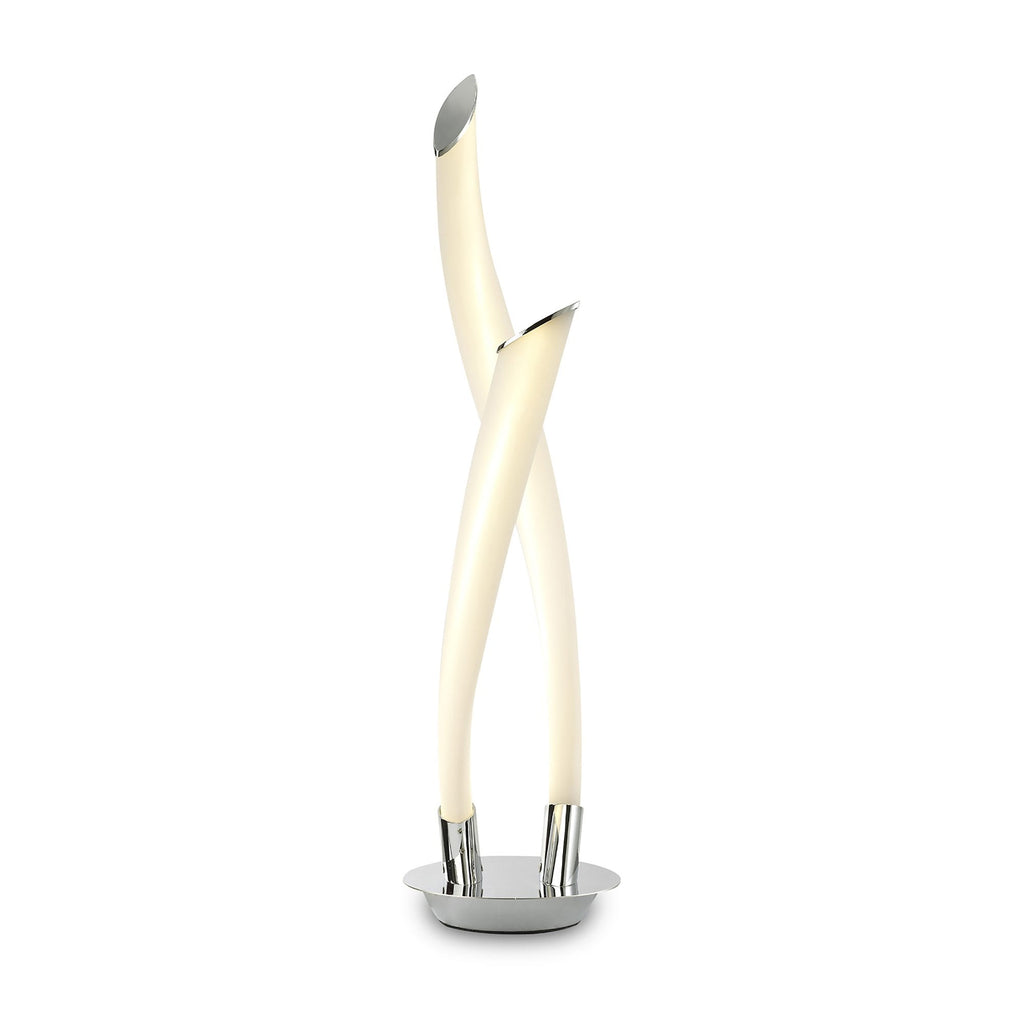 M6728 Armonia 2 Light Table Lamp 18W LED Polished Chrome/Frosted Acrylic