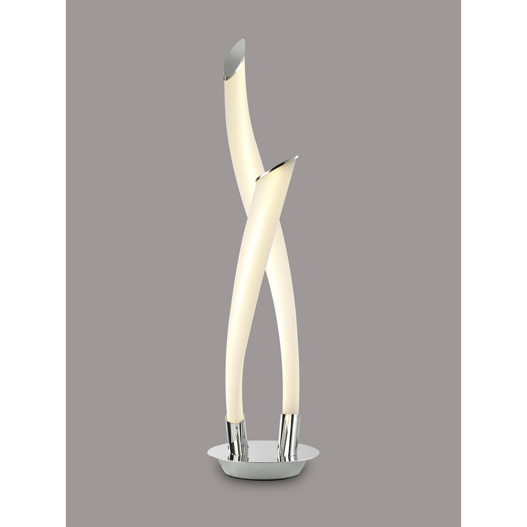 M6728 Armonia 2 Light Table Lamp 18W LED Polished Chrome/Frosted Acrylic