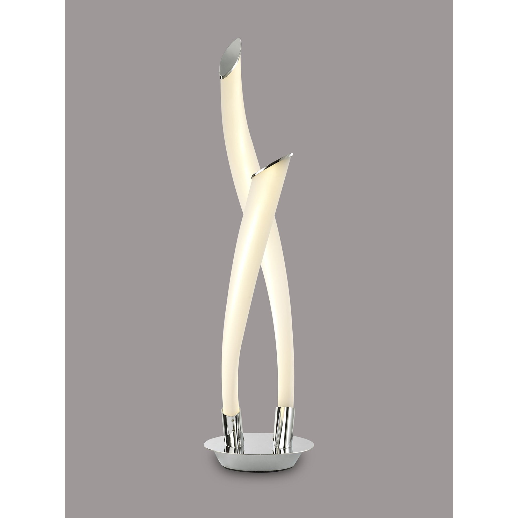M6728 Armonia 2 Light Table Lamp 18W LED Polished Chrome/Frosted Acrylic