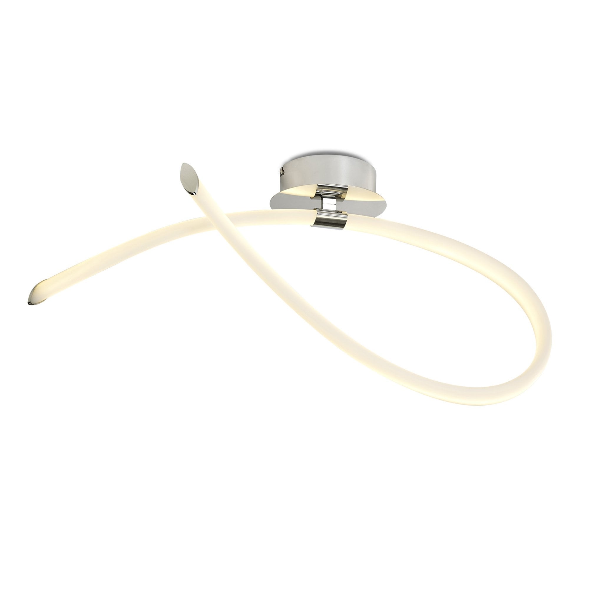 M6725 Armonia Semi Flush Medium Loop 25W LED Polished Chrome/Frosted Acrylic