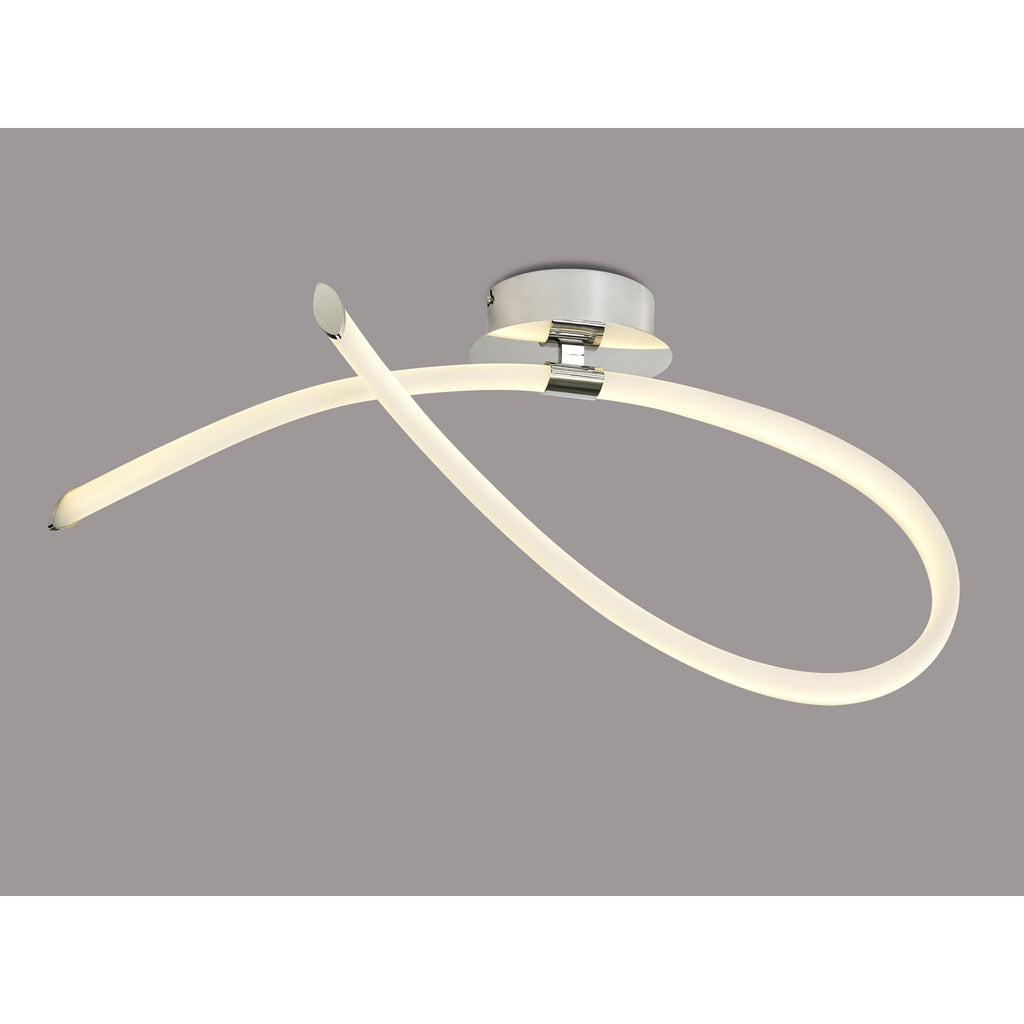 M6725 Armonia Semi Flush Medium Loop 25W LED Polished Chrome/Frosted Acrylic