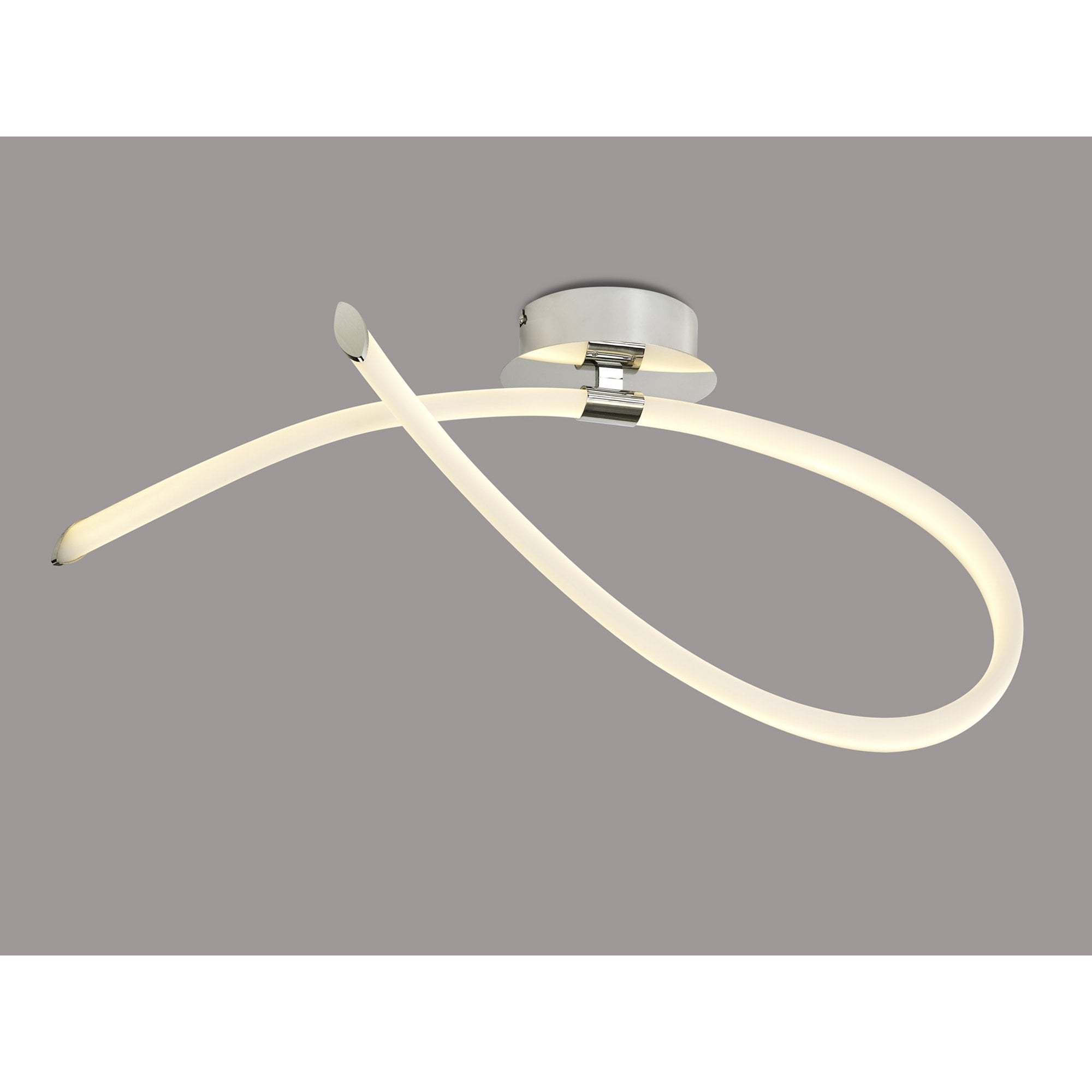 M6725 Armonia Semi Flush Medium Loop 25W LED Polished Chrome/Frosted Acrylic
