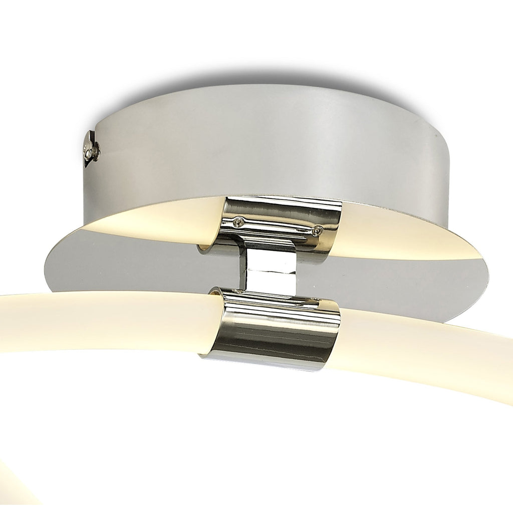 M6725 Armonia Semi Flush Medium Loop 25W LED Polished Chrome/Frosted Acrylic