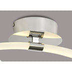 M6725 Armonia Semi Flush Medium Loop 25W LED Polished Chrome/Frosted Acrylic