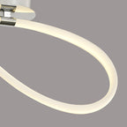 M6725 Armonia Semi Flush Medium Loop 25W LED Polished Chrome/Frosted Acrylic