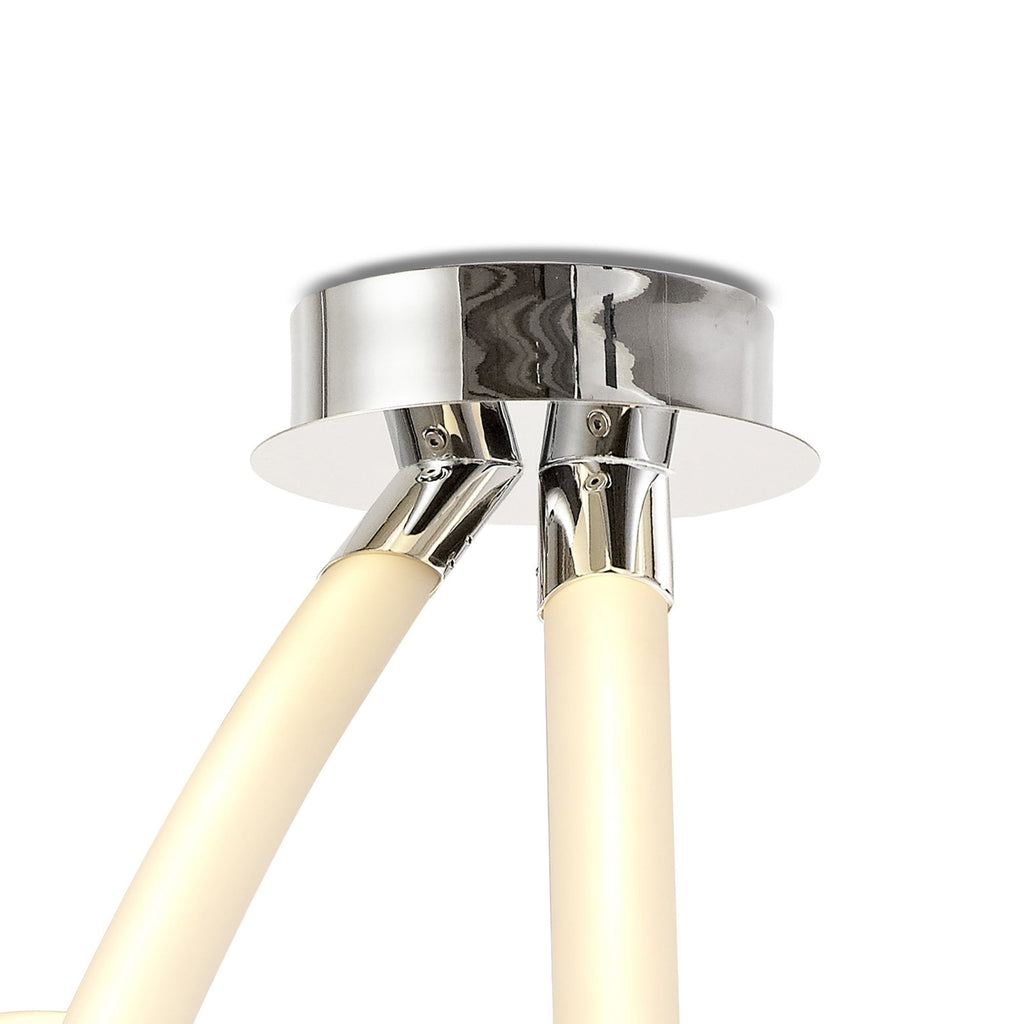 M6722 Armonia Semi Flush Spiral 60W LED Polished Chrome/Frosted Acrylic