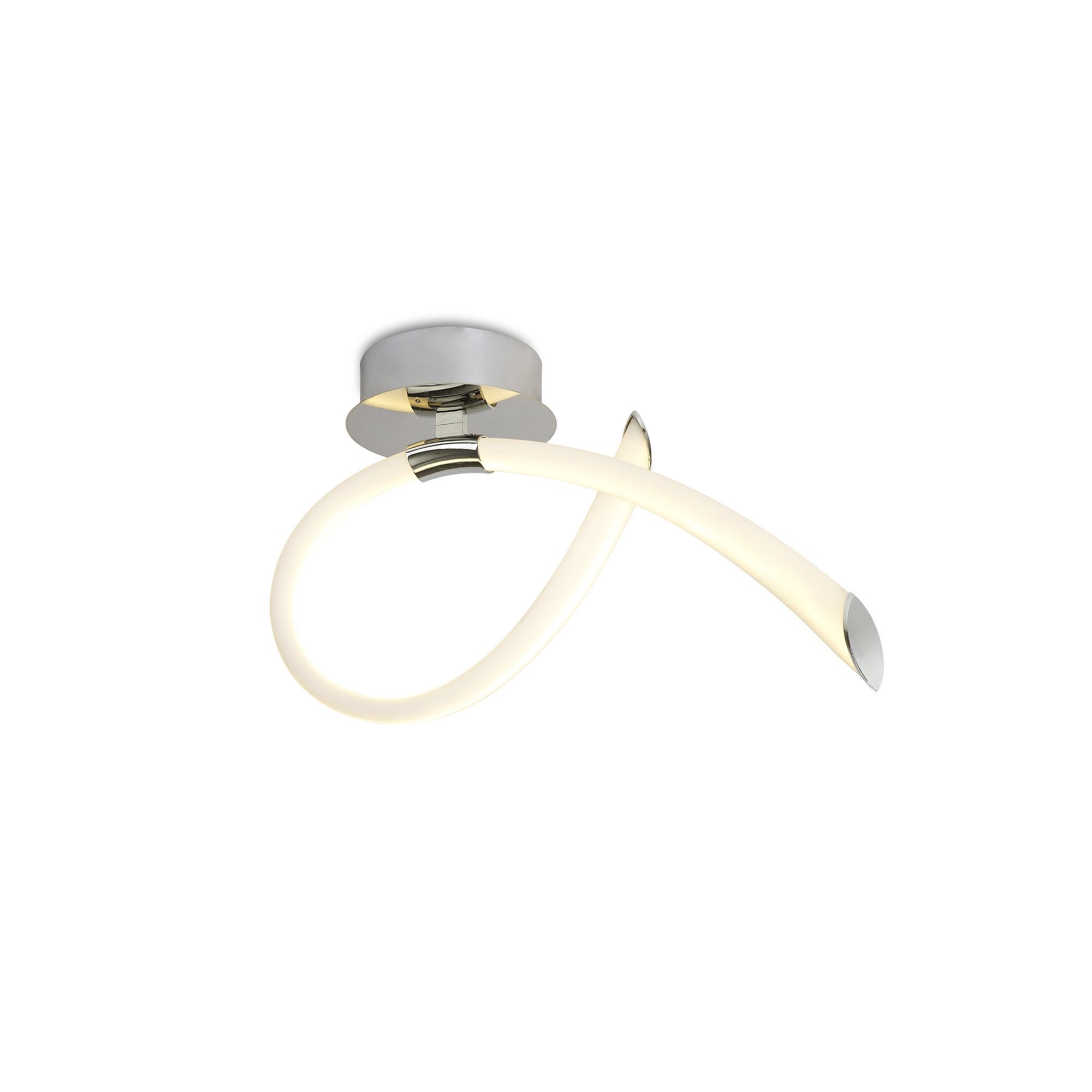 M6726 Armonia Semi Flush Small Loop 18W LED Polished Chrome/Frosted Acrylic
