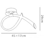 M6726 Armonia Semi Flush Small Loop 18W LED Polished Chrome/Frosted Acrylic