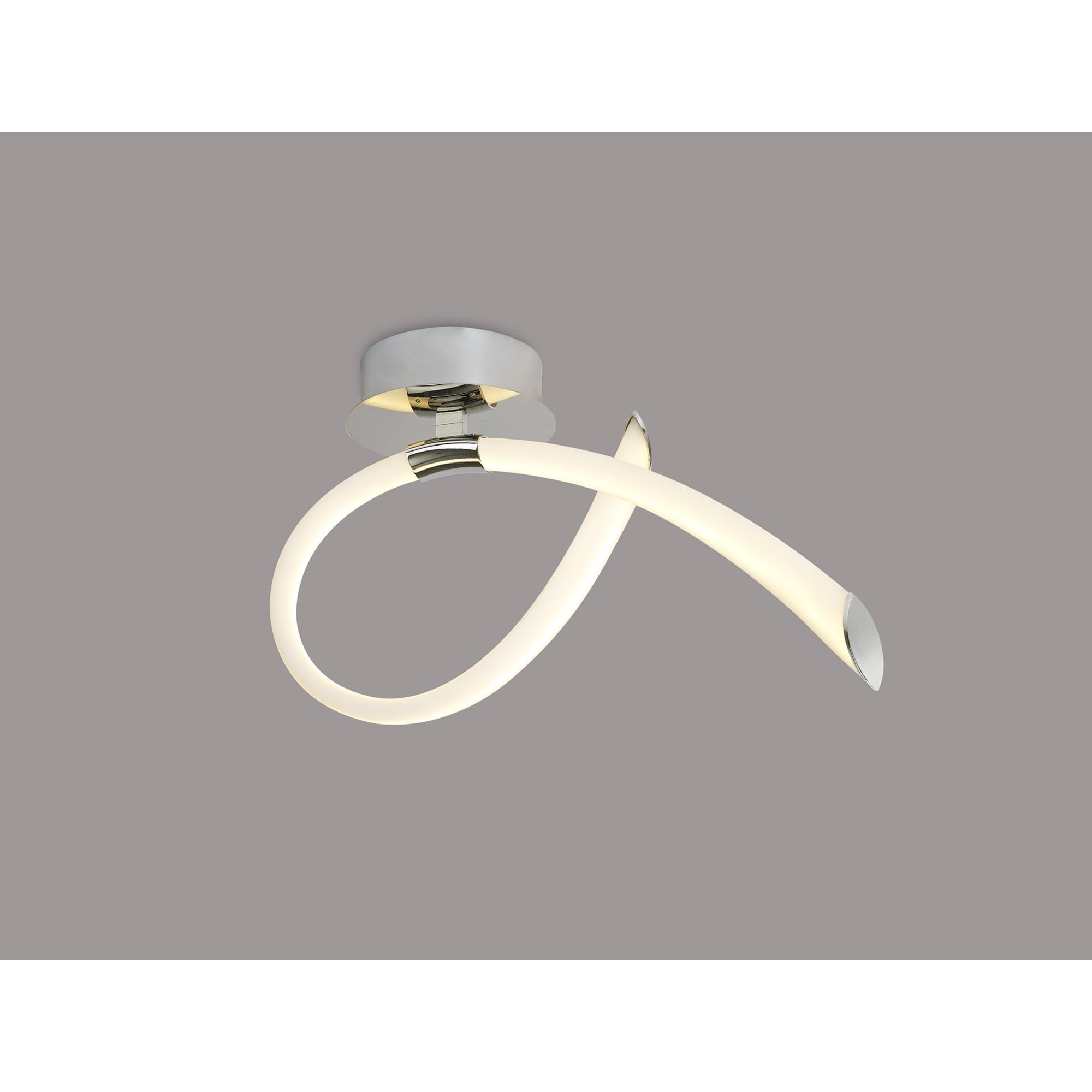 M6726 Armonia Semi Flush Small Loop 18W LED Polished Chrome/Frosted Acrylic