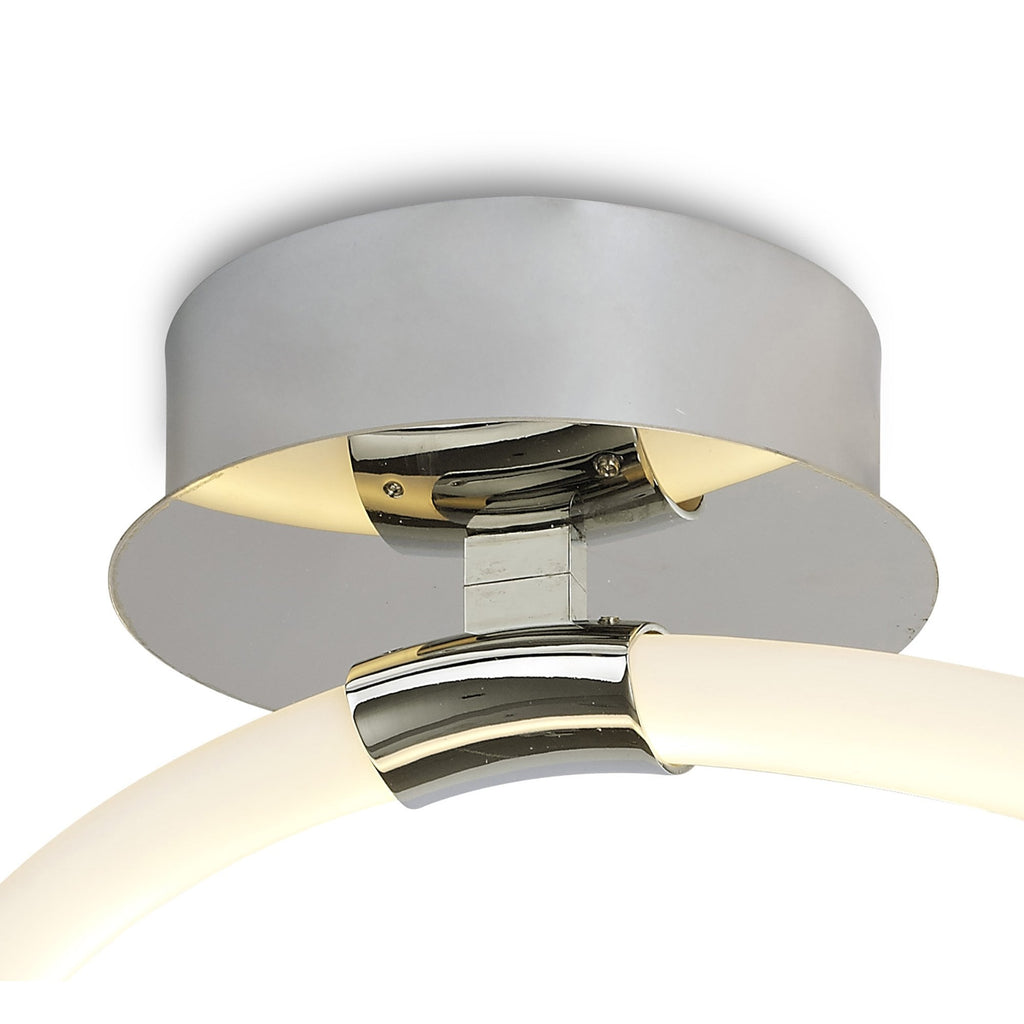 M6726 Armonia Semi Flush Small Loop 18W LED Polished Chrome/Frosted Acrylic