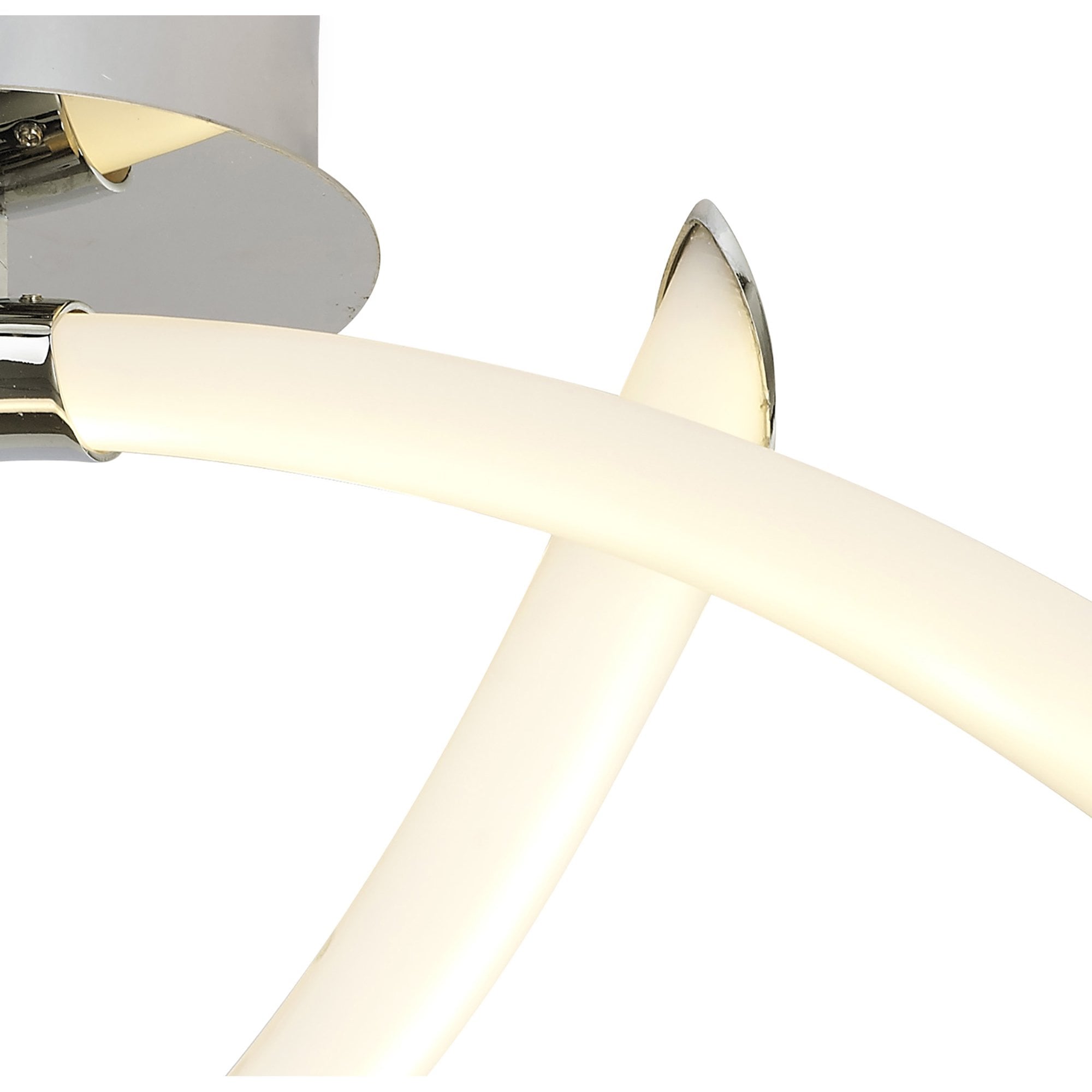 M6726 Armonia Semi Flush Small Loop 18W LED Polished Chrome/Frosted Acrylic