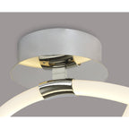 M6726 Armonia Semi Flush Small Loop 18W LED Polished Chrome/Frosted Acrylic
