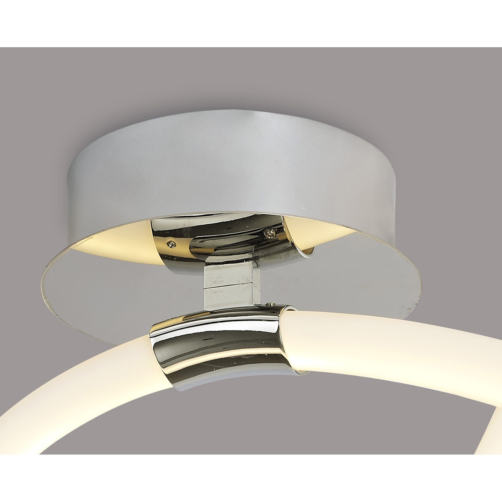 M6726 Armonia Semi Flush Small Loop 18W LED Polished Chrome/Frosted Acrylic