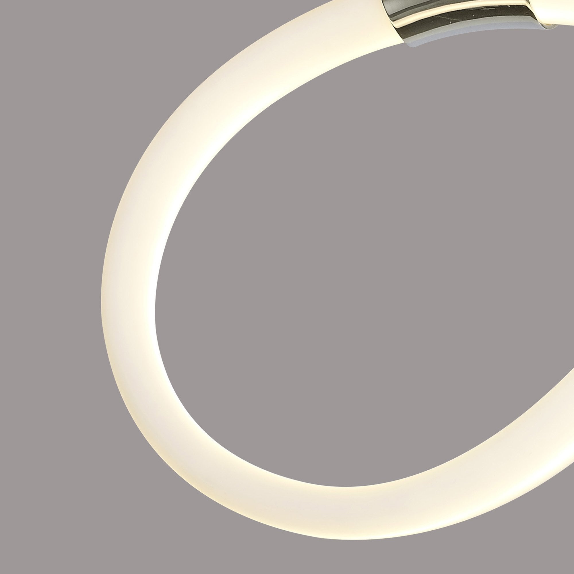 M6726 Armonia Semi Flush Small Loop 18W LED Polished Chrome/Frosted Acrylic