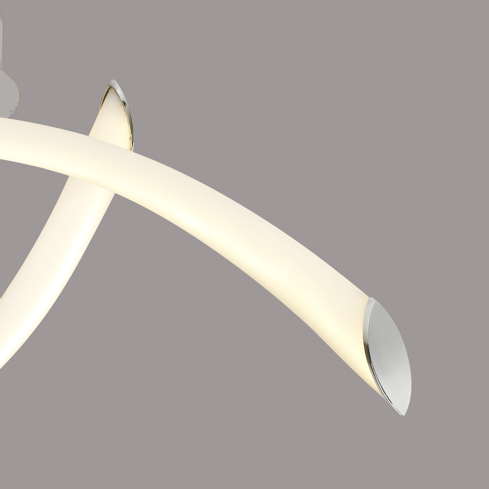 M6726 Armonia Semi Flush Small Loop 18W LED Polished Chrome/Frosted Acrylic