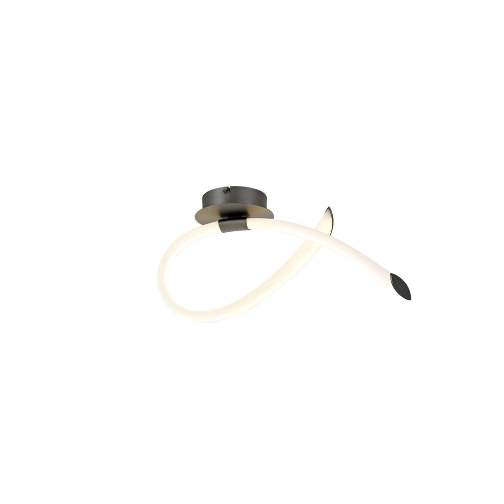 M6796 Armonia Wall Lamp Loop Dimmable 18W LED Titanium/Frosted Acrylic