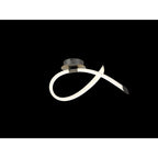 M6796 Armonia Wall Lamp Loop Dimmable 18W LED Titanium/Frosted Acrylic