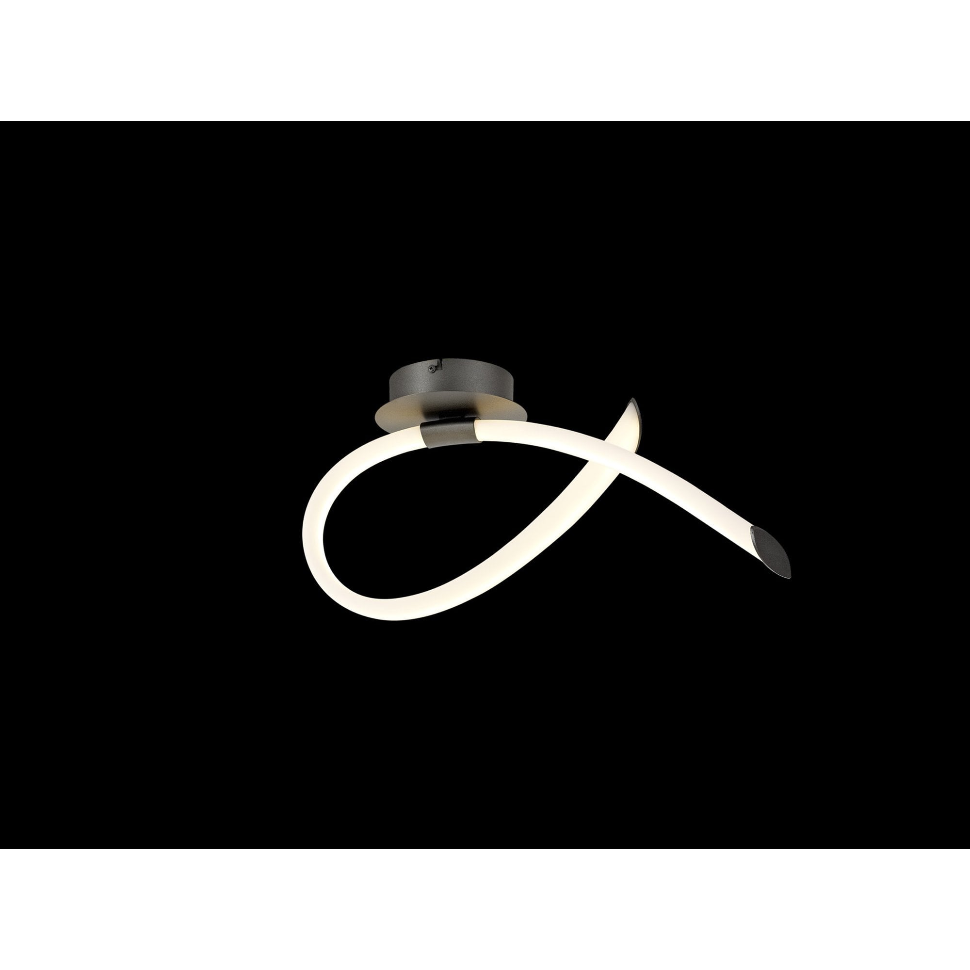 M6796 Armonia Wall Lamp Loop Dimmable 18W LED Titanium/Frosted Acrylic