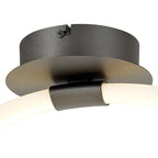 M6796 Armonia Wall Lamp Loop Dimmable 18W LED Titanium/Frosted Acrylic