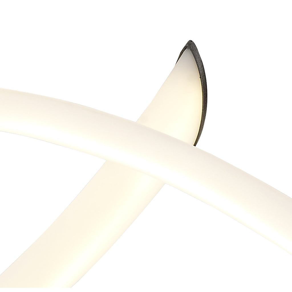 M6796 Armonia Wall Lamp Loop Dimmable 18W LED Titanium/Frosted Acrylic