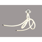 M6720 Armonia Semi Flush Large Ribbons 60W LED Polished Chrome/Frosted Acrylic