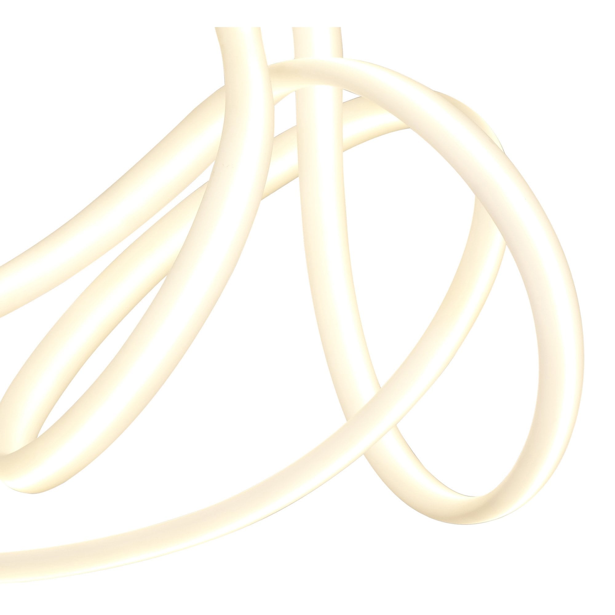 M6720 Armonia Semi Flush Large Ribbons 60W LED Polished Chrome/Frosted Acrylic
