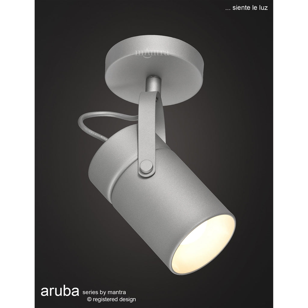 M6016 Aruba Spot 1L 1 x E27 Max 40W (Not Incl) Silver