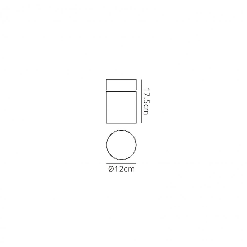 M5628 Aruba Flush Large 12cm Round 1 x E27 Silver