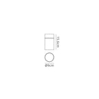 M5627 Aruba Flush Small 9.5cm Round 1 x E27 Matt White