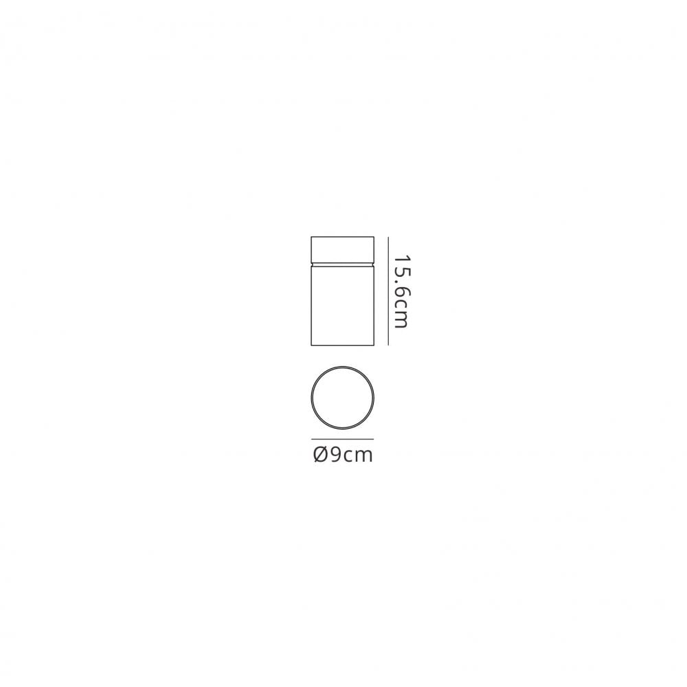 M5629 Aruba Flush Small 9.5cm Round 1 x E27 Silver