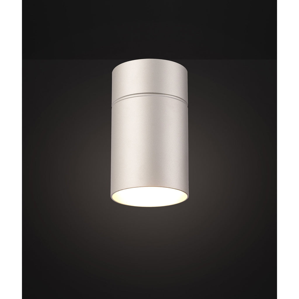 M5629 Aruba Flush Small 9.5cm Round 1 x E27 Silver