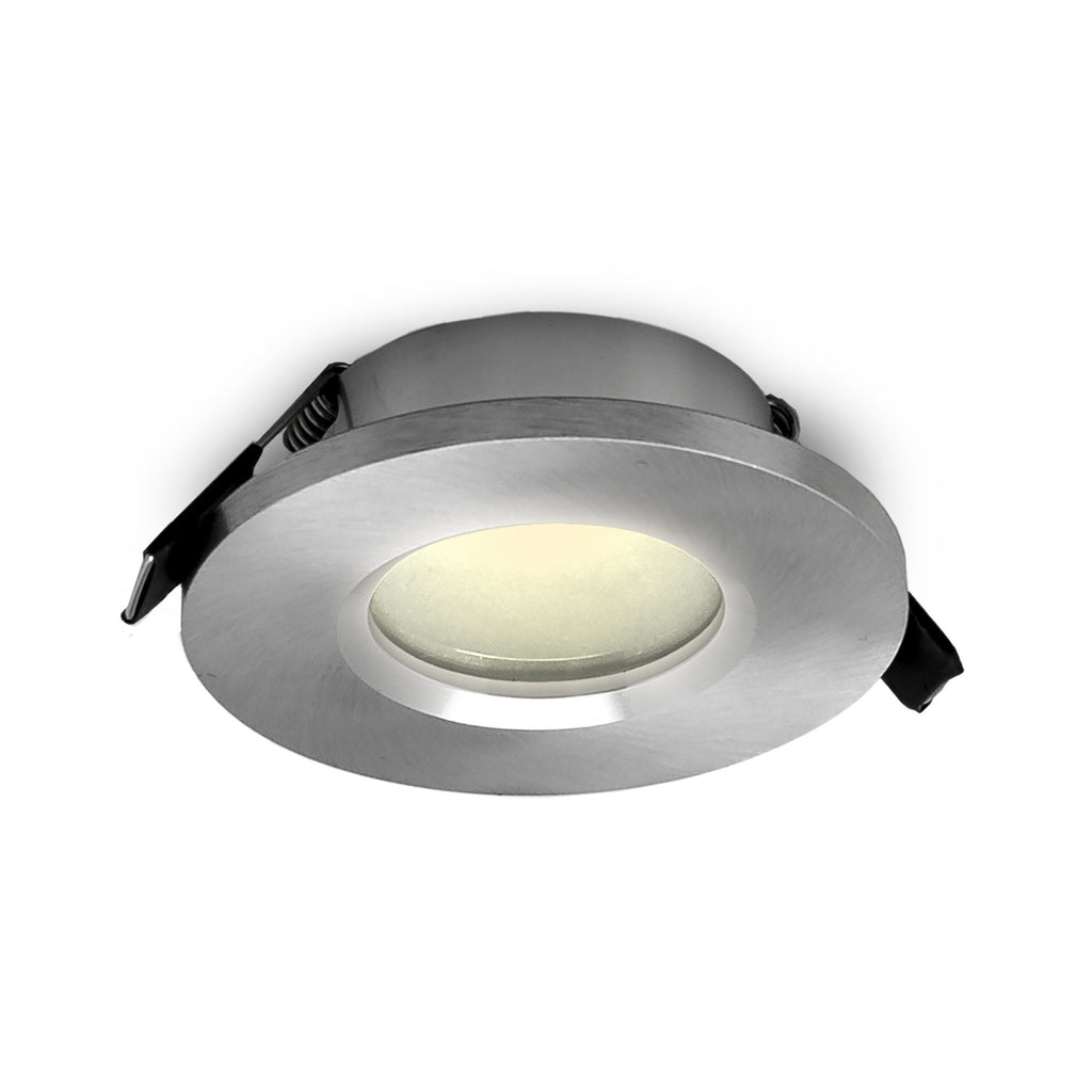 M6406 Atlantis Recessed Downlight 8.3cm Round Brushed Aluminium